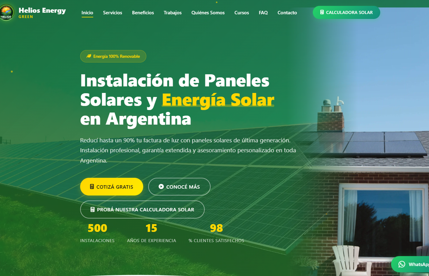Miniatura del sitio web de Helios Energy Green